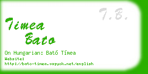 timea bato business card